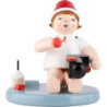 Christmas Angel Sitting with Hat and Train - 6,5 cm / 2.5 inch