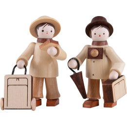 Thiel-Figuren Touristenpaar - natur - 6 cm