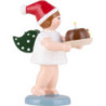 Weihnachtsengel mit Mütze und Kuchen - 6,5 cm