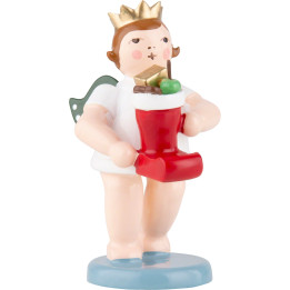 Gift Angel with Crown and Santa Boot - 6,5 cm / 2.6 inch