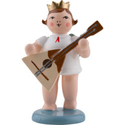Engel mit Krone und Balalaika - 6,5 cm