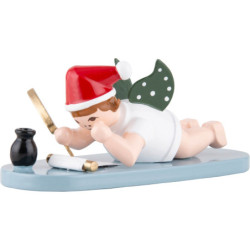 Weihnachtsengel mit Mütze und Wunschzettel - 6,5 cm
