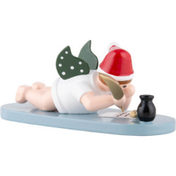 Christmas Angel with Hat and Wish List - 6,5 cm / 2.6 inch