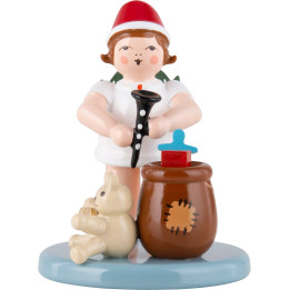 Christmas Angel with Hat and Bag of Presents - 6,5 cm / 2.6 inch