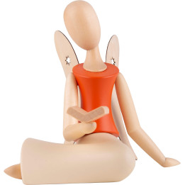 Sternkopf Angel Sitting with Book (orange) - 12,5 cm / 4.9 inch