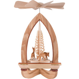 1-Tier Pyramid - Deer - Natural - 28 cm / 11 inch