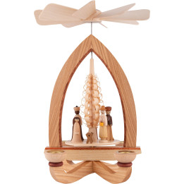 1-Tier Pyramid - Nativity - Natural - 28 cm / 11 inch