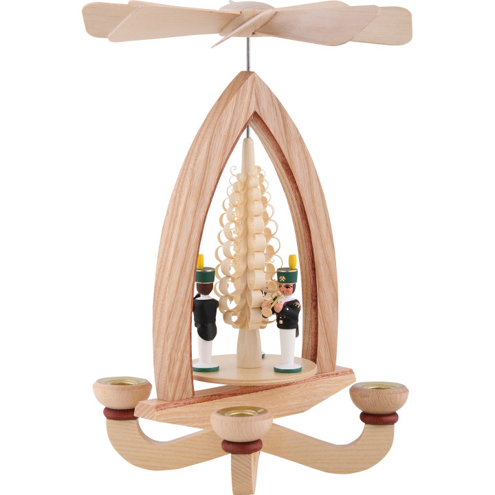 1-stöckige Pyramide Bergleute - farbig - 28 cm