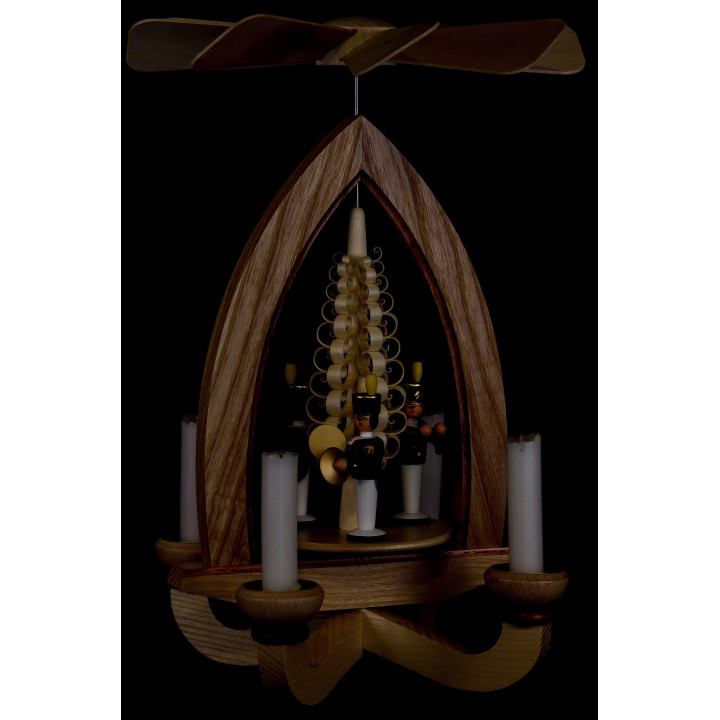 1-stöckige Pyramide Bergleute - farbig - 28 cm