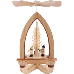 1-stöckige Pyramide Lampionkinder - natur - 28 cm