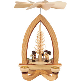 1-stöckige Pyramide Waldleute - natur - 28 cm