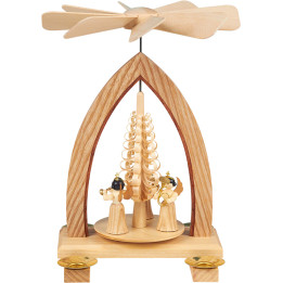 1-stöckige Pyramide Langrockengel mit Falten - natur - 26 cm