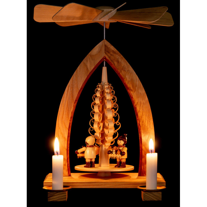 1-stöckige Pyramide Striezelkinder - natur - 26 cm