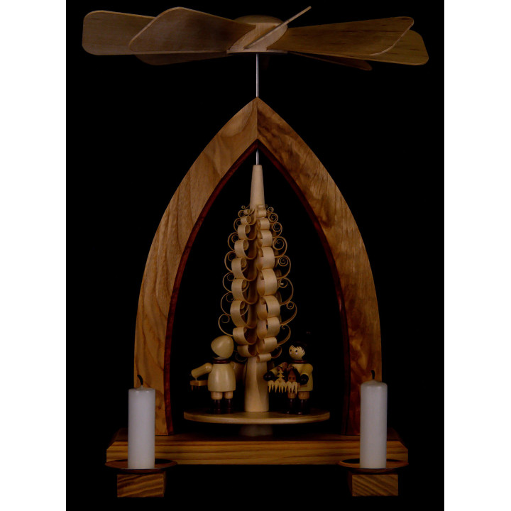 1-stöckige Pyramide Striezelkinder - natur - 26 cm