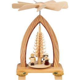 1-stöckige Pyramide Lampionkinder - natur - 26 cm