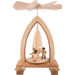 1-stöckige Pyramide Bläsertrio - natur - 26 cm