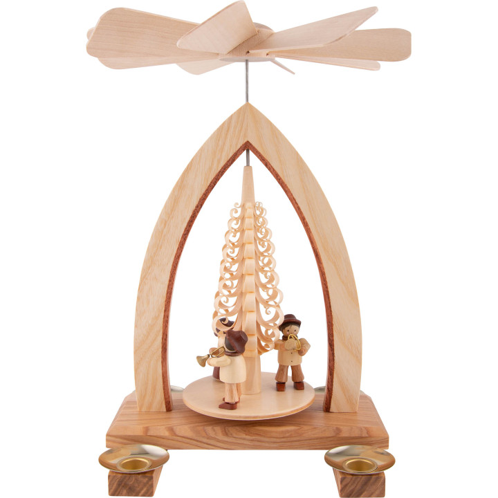1-stöckige Pyramide Bläsertrio - natur - 26 cm