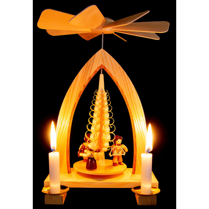1-stöckige Pyramide Handelsleute - natur - 26 cm