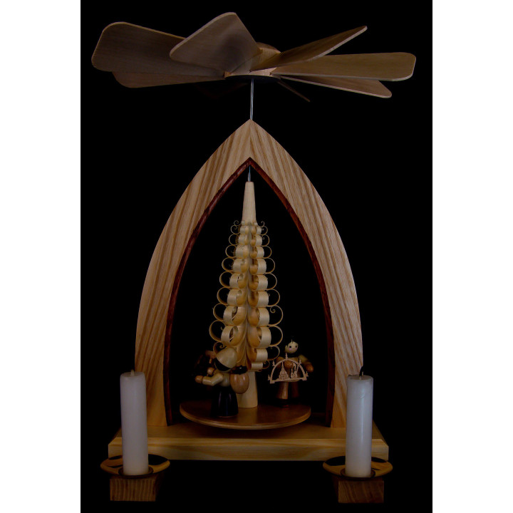 1-stöckige Pyramide Handelsleute - natur - 26 cm