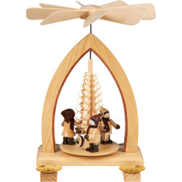 1-Tier Pyramid - Tall Lampion Children - Natural - 26 cm / 10.2 inch