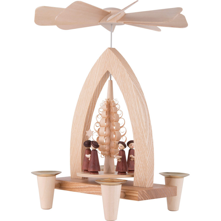 1-Tier Pyramid - Carolers - Natural - 26 cm / 10.2 inch