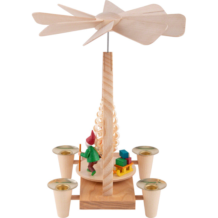 1-stöckige Pyramide Wichtel - farbig - 26 cm