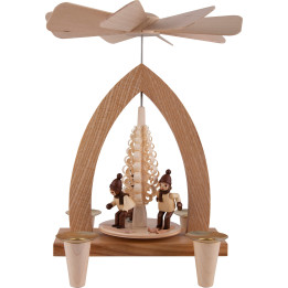 1-Tier Pyramid - Winter Athletes - Natural - 26 cm / 10.2 inch