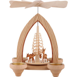 1-Tier Pyramid - Deer - Natural - 26 cm / 10.2 inch