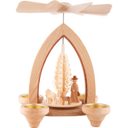 1-stöckige Pyramide Schafe - natur - 26 cm