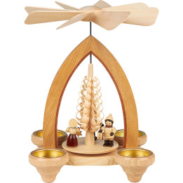 1-stöckige Pyramide Lampionkinder - natur - 26 cm