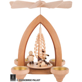 1-Tier Pyramid - Ice Skater - Natural - 26 cm / 10.2 inch