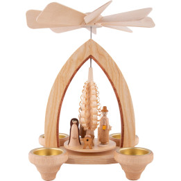 1-stöckige Pyramide Christi Geburt - natur - 26 cm