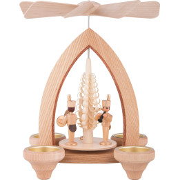 1-stöckige Pyramide Bergleute - natur - 26 cm