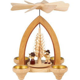 1-stöckige Pyramide Bläsertrio - natur - 26 cm