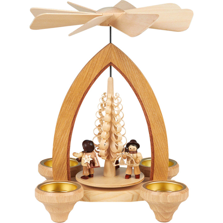 1-Tier Pyramid - Trade's People - Natural - 26 cm / 10.2 inch