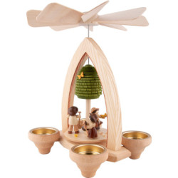 1-Tier Pyramid - Spring Garden - Natural - 26 cm / 10.2 inch