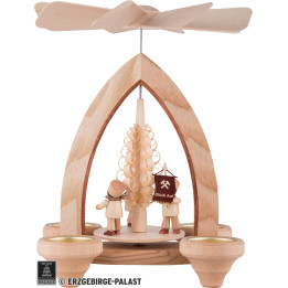 1-stöckige Pyramide Bergmannszug - natur - 26 cm