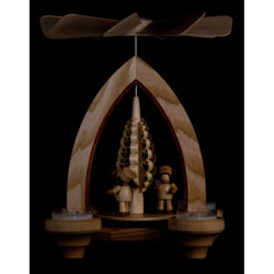 1-stöckige Pyramide Bergmannszug - natur - 26 cm