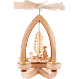1-stöckige Pyramide Schafe - natur - 28 cm