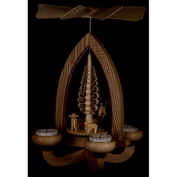 1-Tier Pyramid - Sheep - Natural - 28 cm / 11 inch