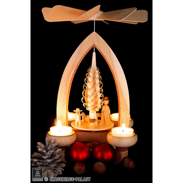 1-Tier Pyramid - Sheep - Natural - 28 cm / 11 inch