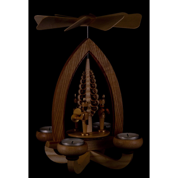 1-stöckige Pyramide Bergleute - natur - 28 cm
