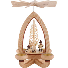 1-Tier Pyramid - Ice Skater - Natural - 28 cm / 11 inch