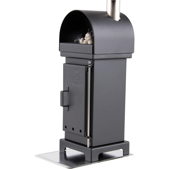 Nordic Fire Place Incense Smoker Black - 18 cm / 7 inch