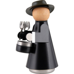 "Dr Weihrichkarzlmaa" mit Hut und Kappe schwarz - 15cm