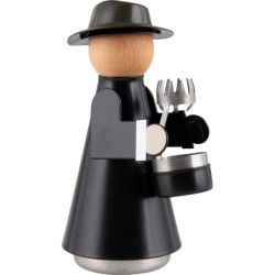 "Dr Weihrichkarzlmaa" mit Hut und Kappe schwarz - 15cm