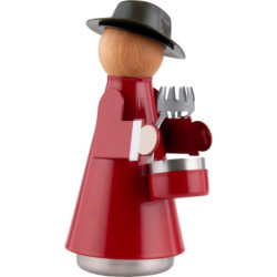 "Dr Weihrichkarzlmaa" mit Hut und Kappe rot - 15 cm