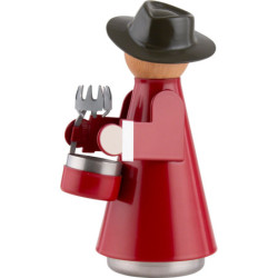 "Dr Weihrichkarzlmaa" mit Hut und Kappe rot - 15 cm