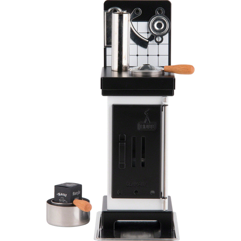 Incense Cones- and Scented Oil Stove White/Black - 19 cm / 7.5 inch