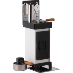 Incense Cones- and Scented Oil Stove White/Black - 19 cm / 7.5 inch